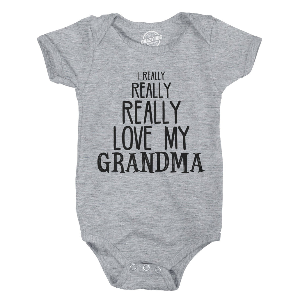 Really Love My Grandma Baby Bodysuit