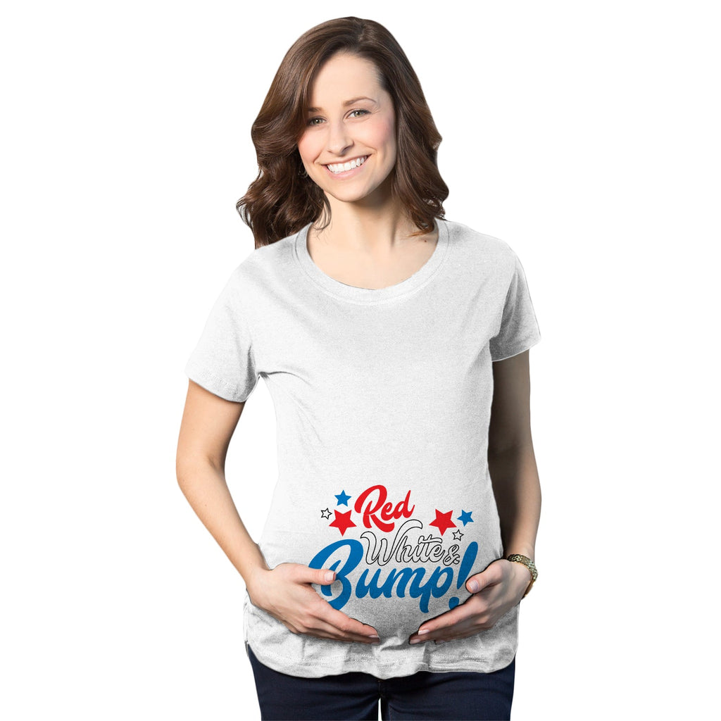 Red White And Bump Maternity T Shirt product image 1