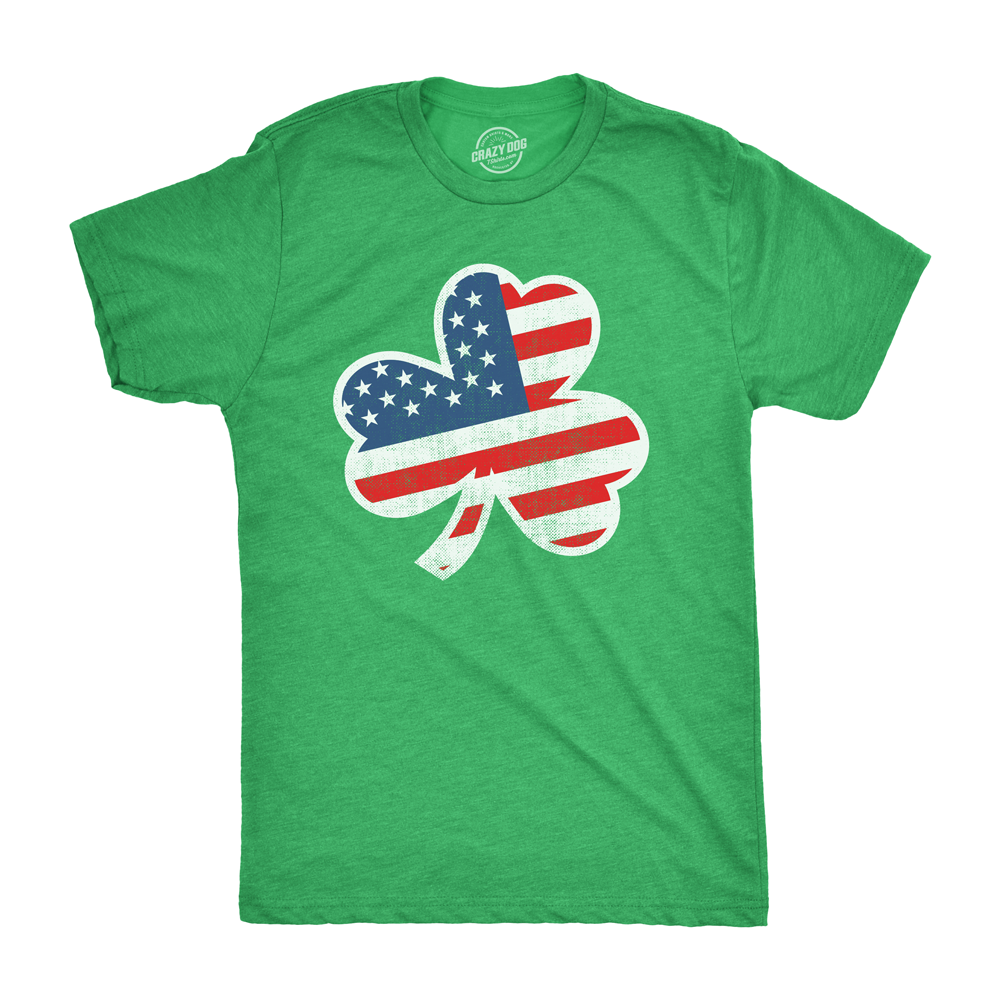 American Flag Shamrock Men's T Shirt product image 1