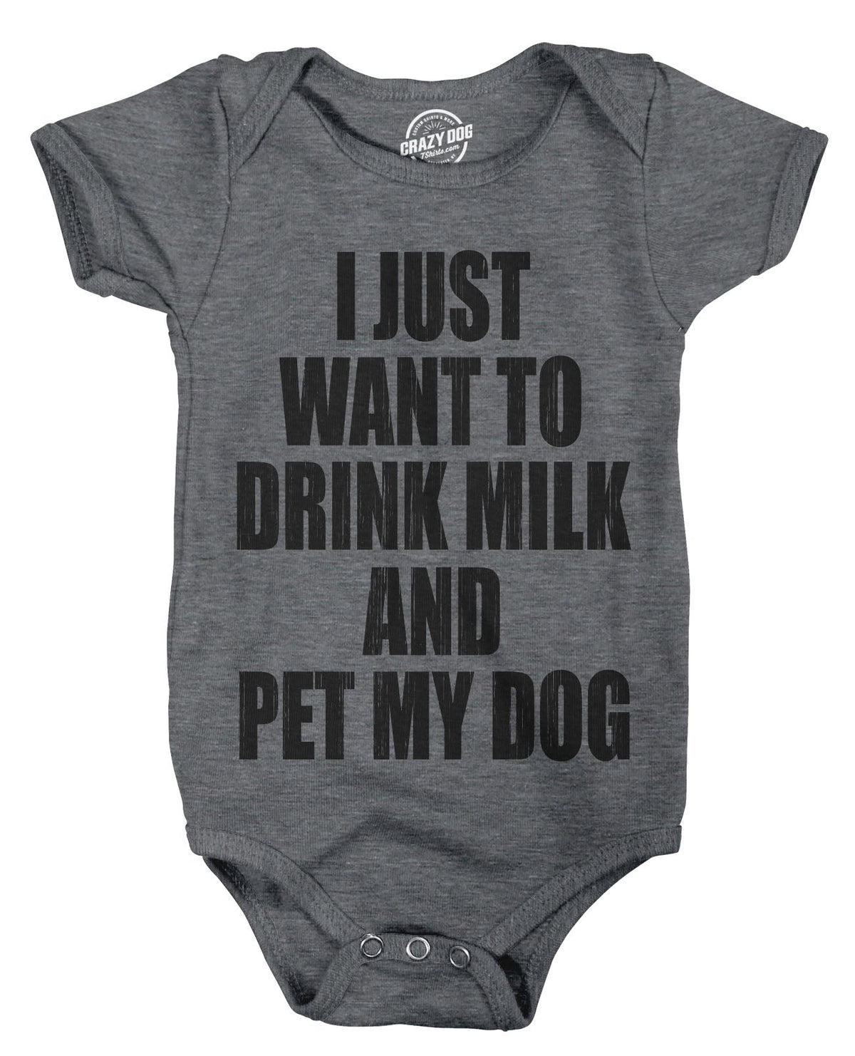 I Just Want To Drink Milk And Pet My Dog Baby Bodysuit