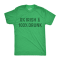 0% Irish 100% Drunk Men's T Shirt product image 1