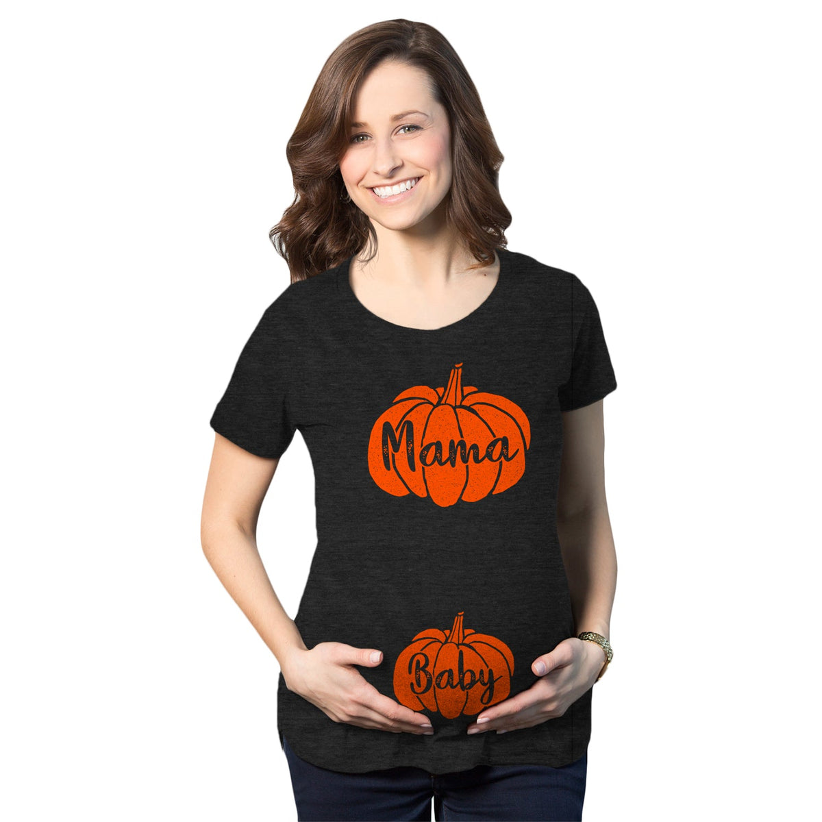 Mama Baby Pumpkin Maternity T Shirt product image 1