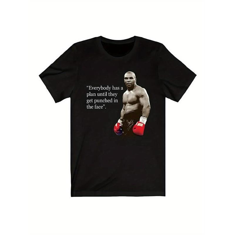 Iron Mike Tyson Quotes Men'S Black T-Shirt US Size, Unisex product image 1