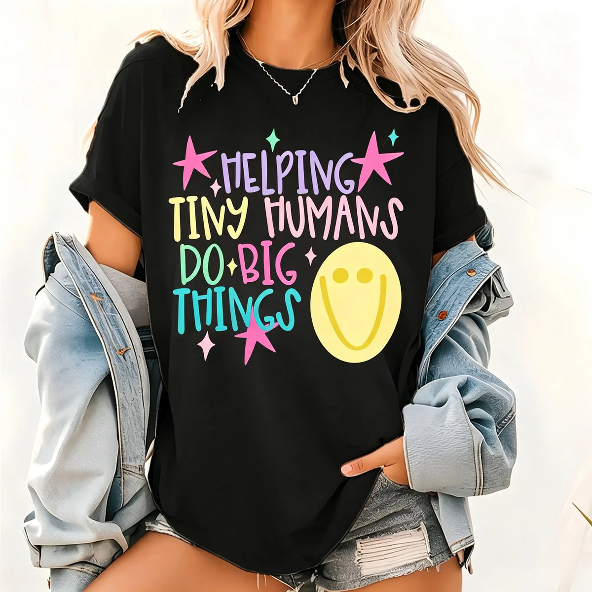 Women's Cotton Short-Sleeve Casual Fashion Top - "Helping product image 8