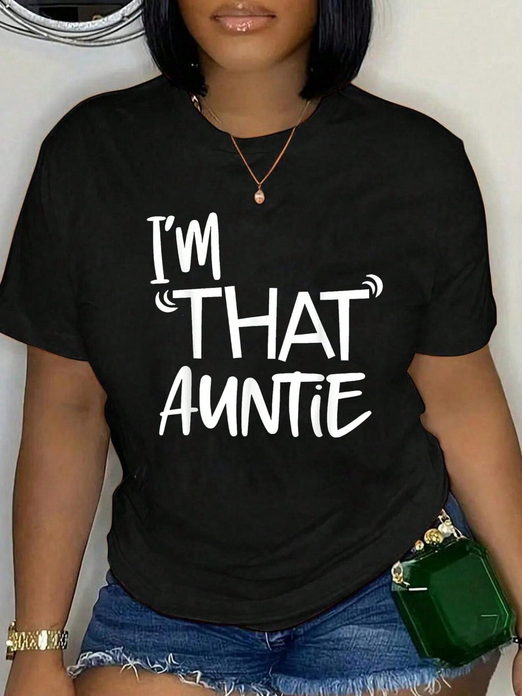 100% Cotton I'm That Auntie Funny Best Aunt Tee T-Shirt product image 1