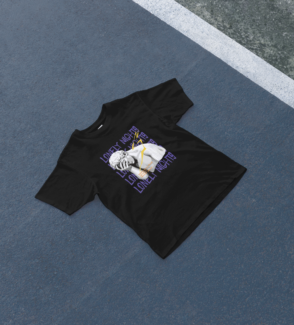 DIYANYONE Original Vaporwave Tee: Lonely Nights Choose Peace product image 3
