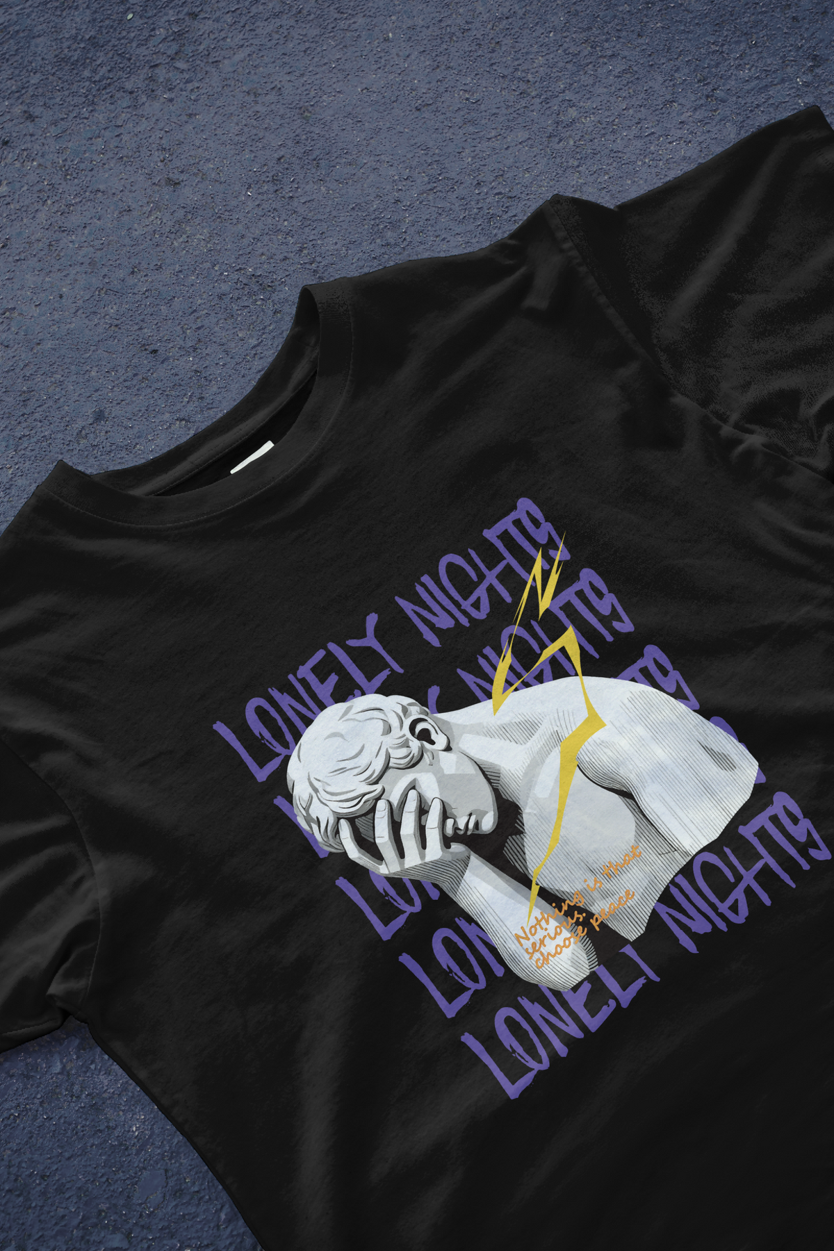 DIYANYONE Original Vaporwave Tee: Lonely Nights Choose Peace product image 2