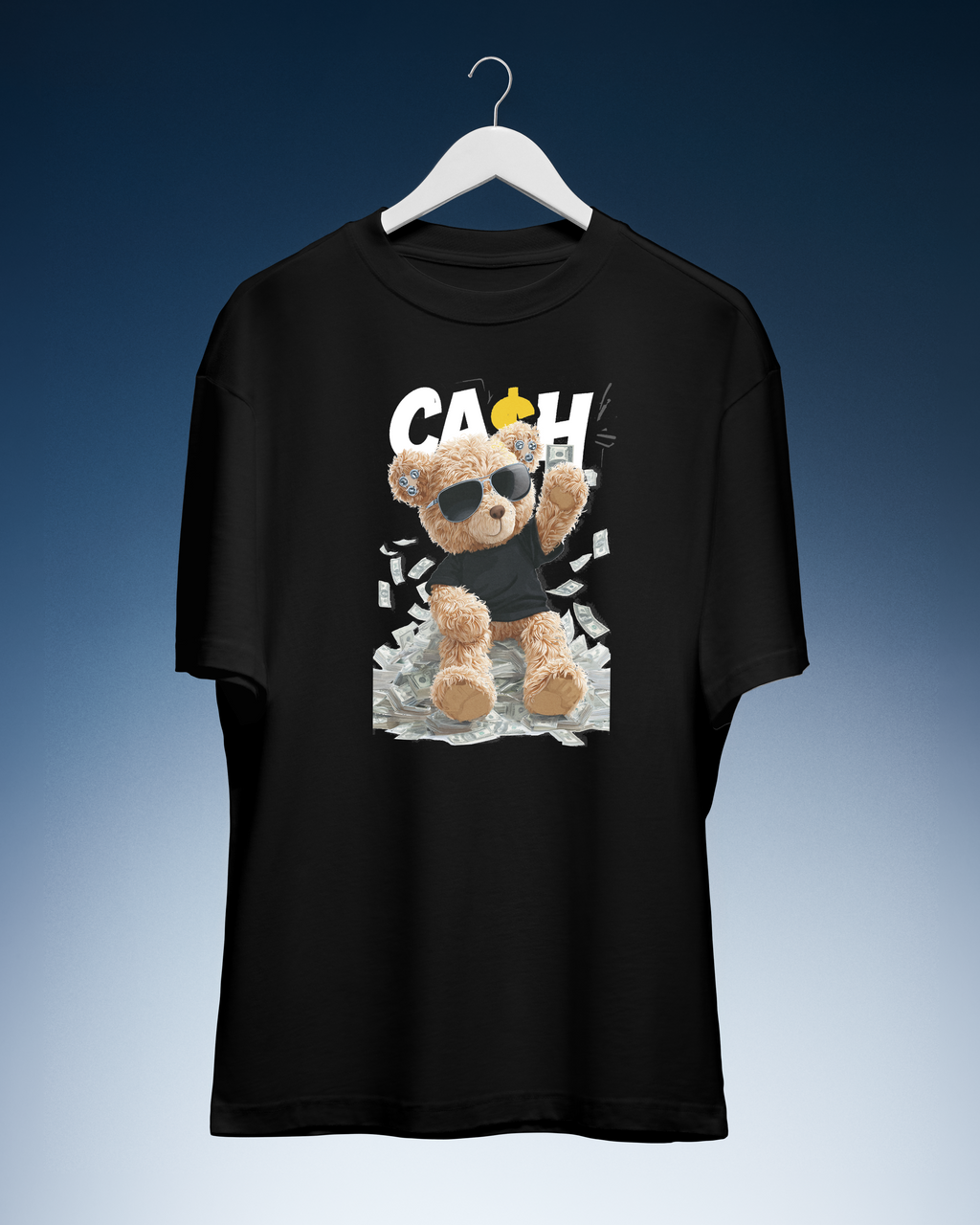DIYANYONE Original "CASH KING" Teddy Bear Cotton Graphic product image 4