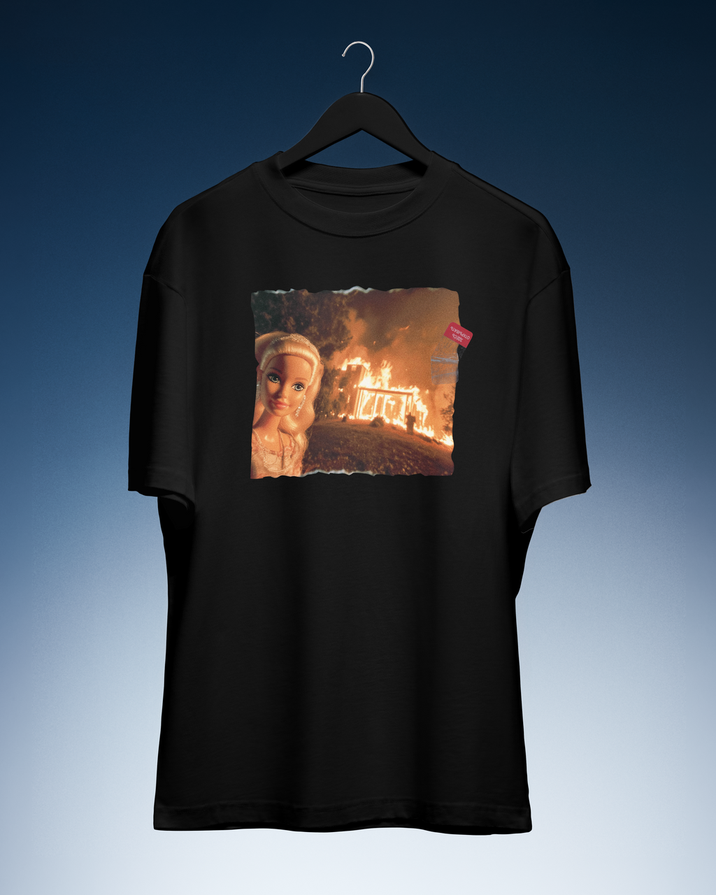 DIYANYONE Original Barbie Fire Meme Cotton Graphic T-Shirt product image 2