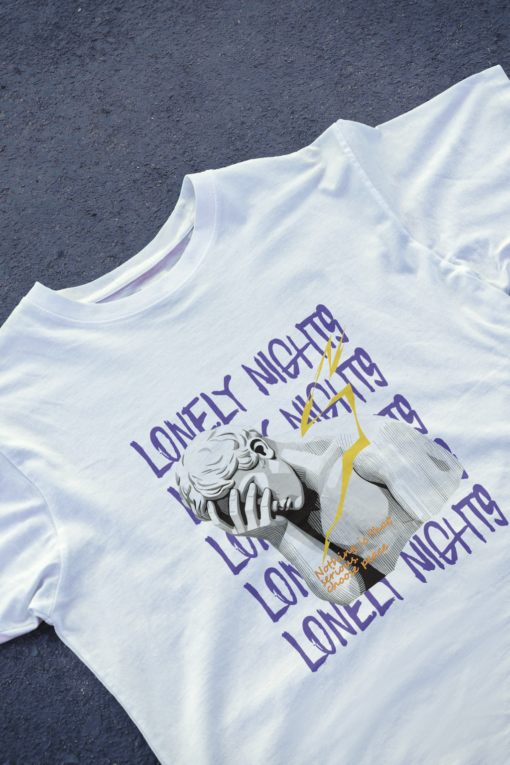 DIYANYONE Original Vaporwave Tee: Lonely Nights Choose Peace product image 5