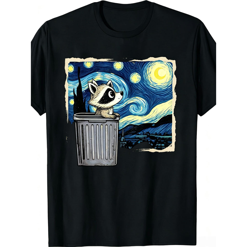Cute Raccoon Starry Sky Panda T-Shirt product image 1