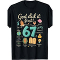 Retro God Did It First 67 Bible Verse Graphic T-Shirt product image 1