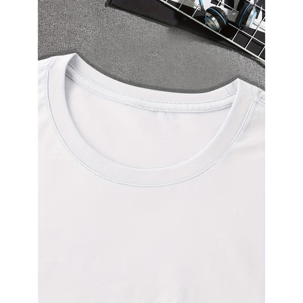 Oversized Printed T-Shirt, Men's Summer Casual Short Sleeve product image 3