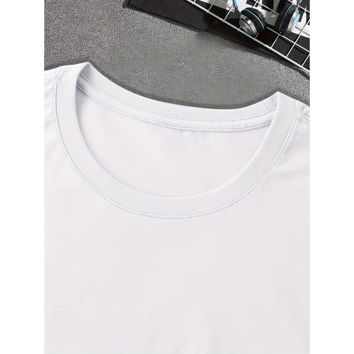 Oversized Printed T-Shirt, Men's Summer Casual Short Sleeve product image 3
