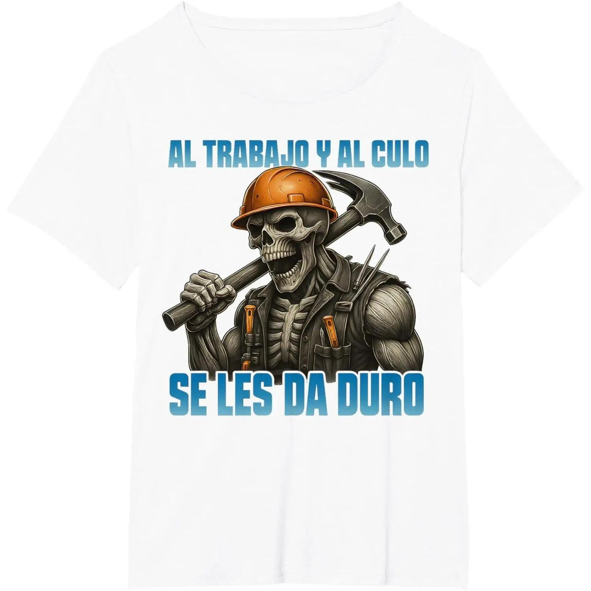 Work and butt are hard Funny skull T-shirt Streetwear product image 2
