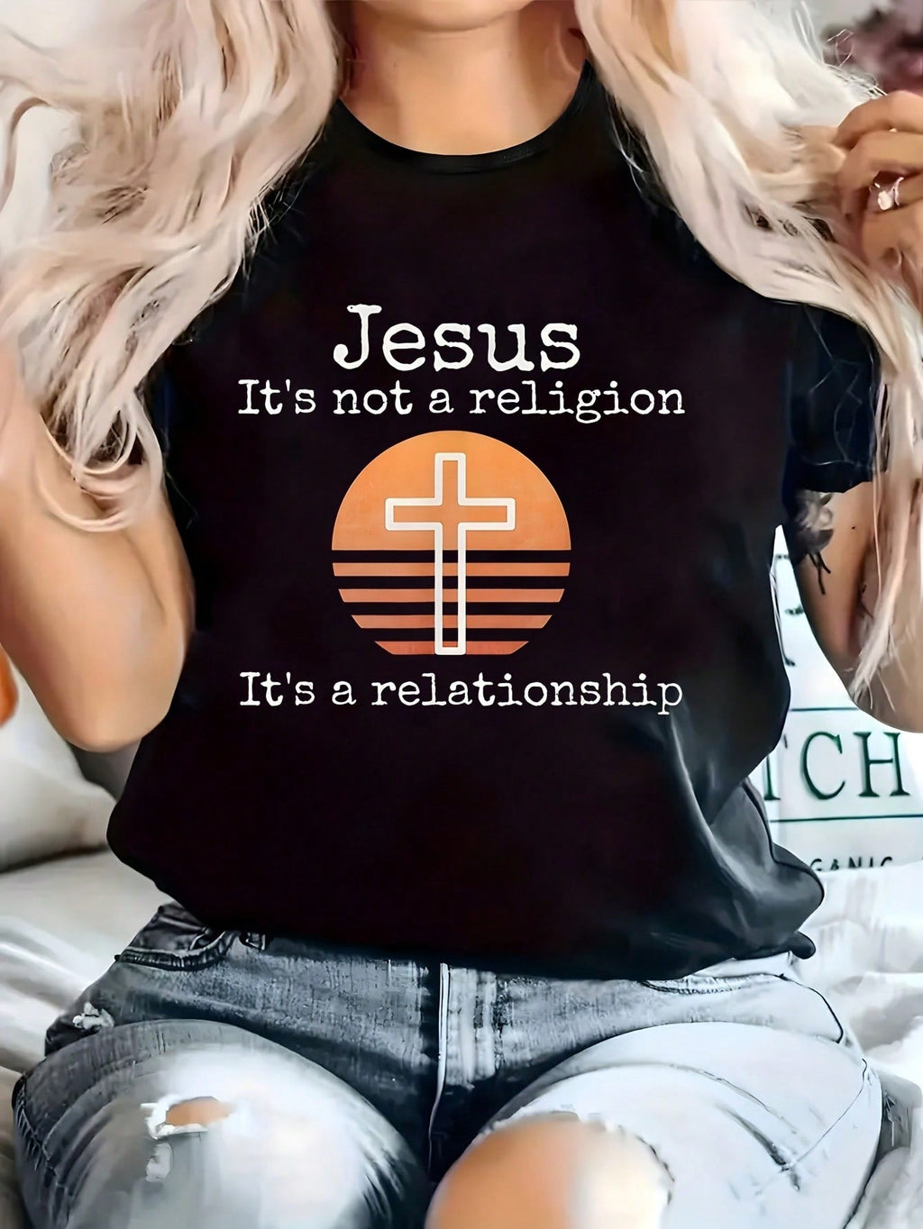 Women's Christian Faith Graphic T-Shirt, Jesus It's Not a product image 2