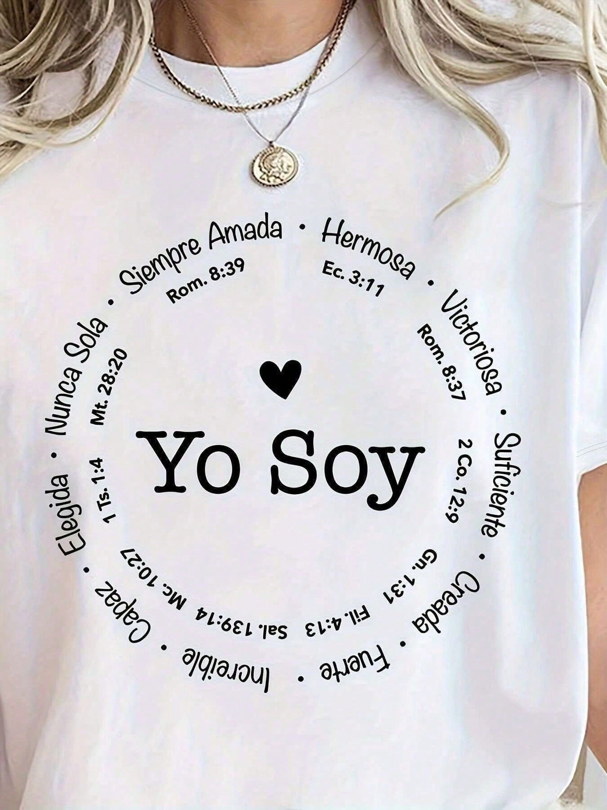 Oversized "YO SOY" T-Shirt For Women - Loose Fit Biblical product image 2