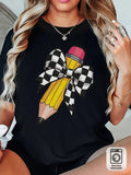 Women's Teacher T-Shirt - Soft Breathable Black Crew Neck product image 1