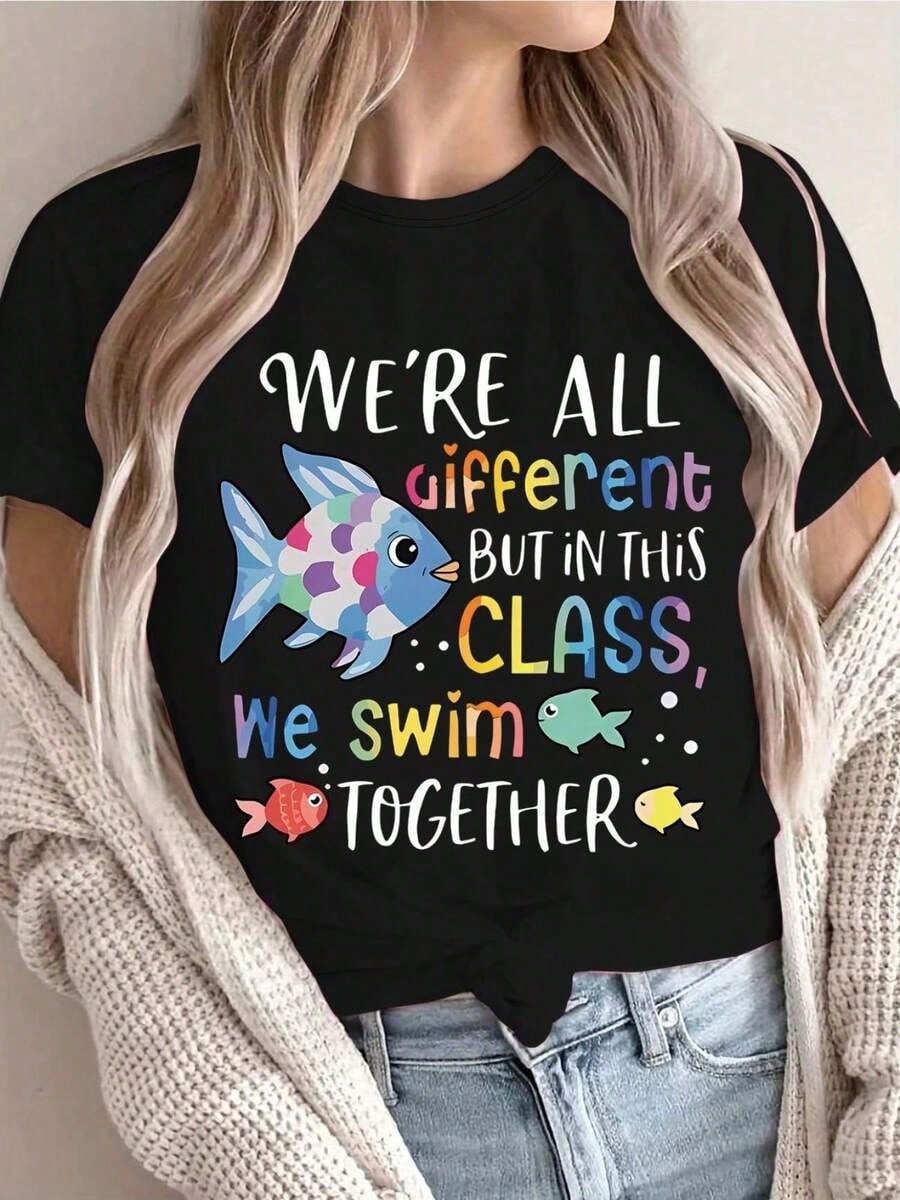 Inspirational Teacher Graphic T-Shirt for Women, Classroom product image 2