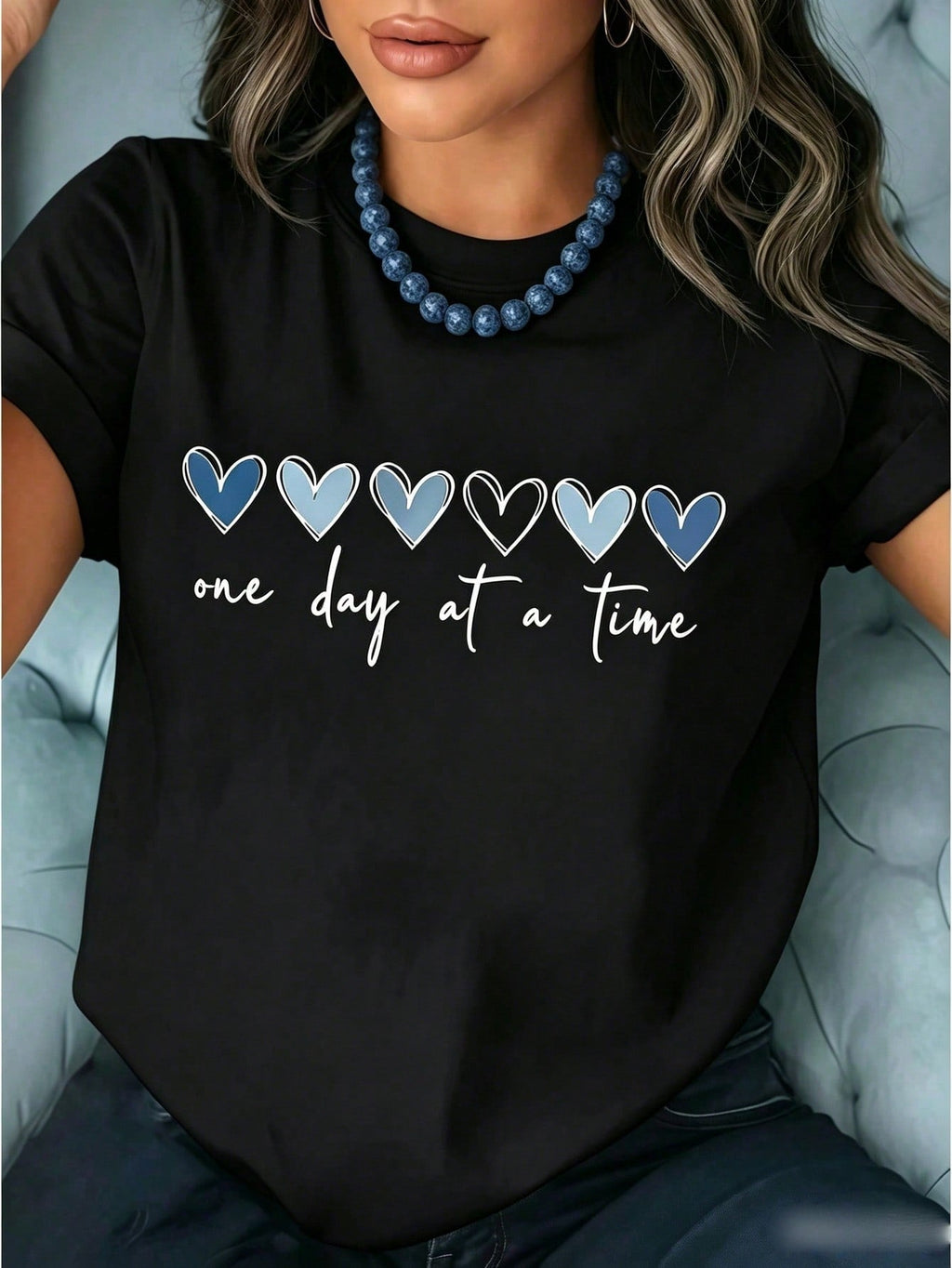 Valentine's Day Women's Clothing Heart Quote Print White product image 1