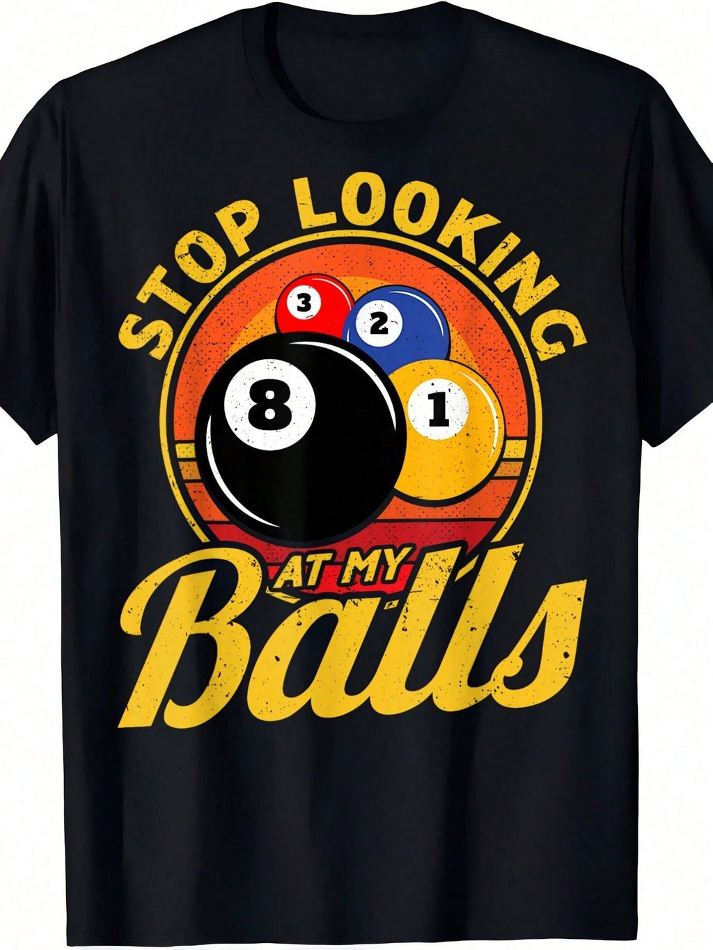 Funny Billiards-Shirt - Stop Looking At My Balls - Black product image 1