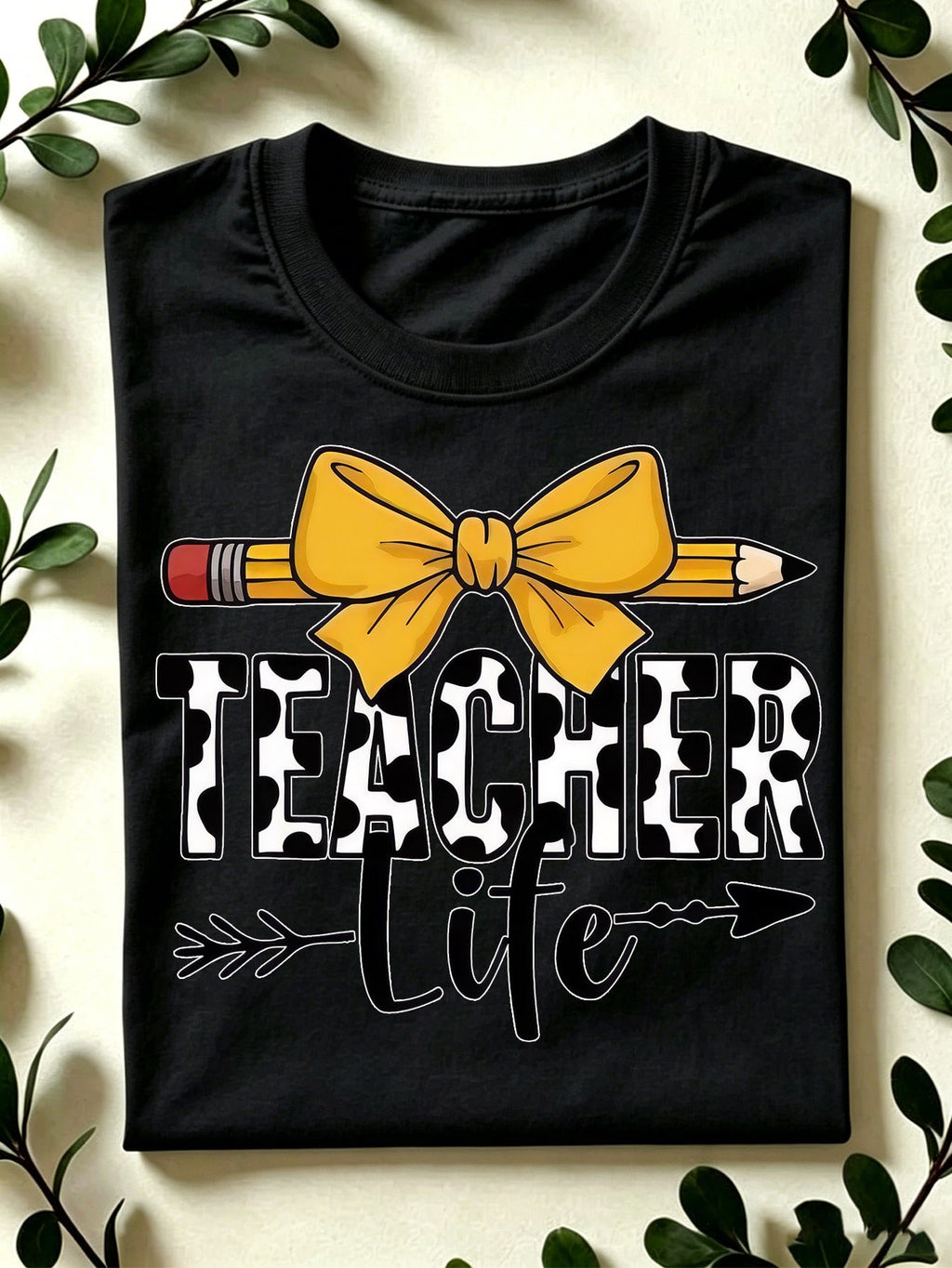 Teacher Life Shirt, Pencil Coquette Bow T-Shirt product image 1