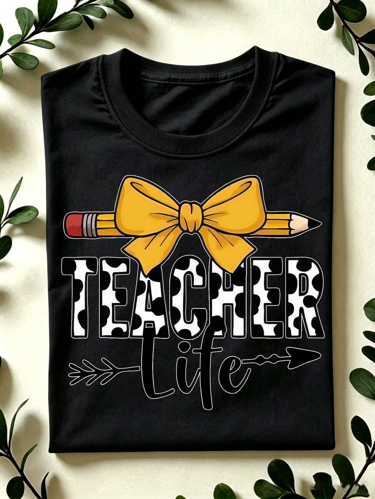 Teacher Life Shirt, Pencil Coquette Bow T-Shirt product image 1