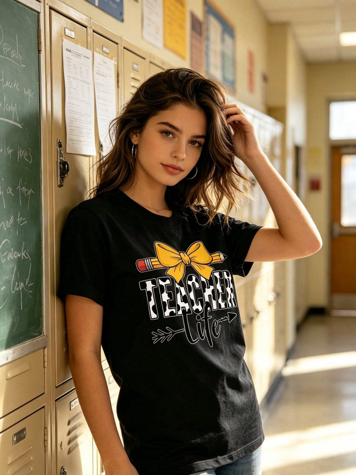 Teacher Life Shirt, Pencil Coquette Bow T-Shirt product image 5