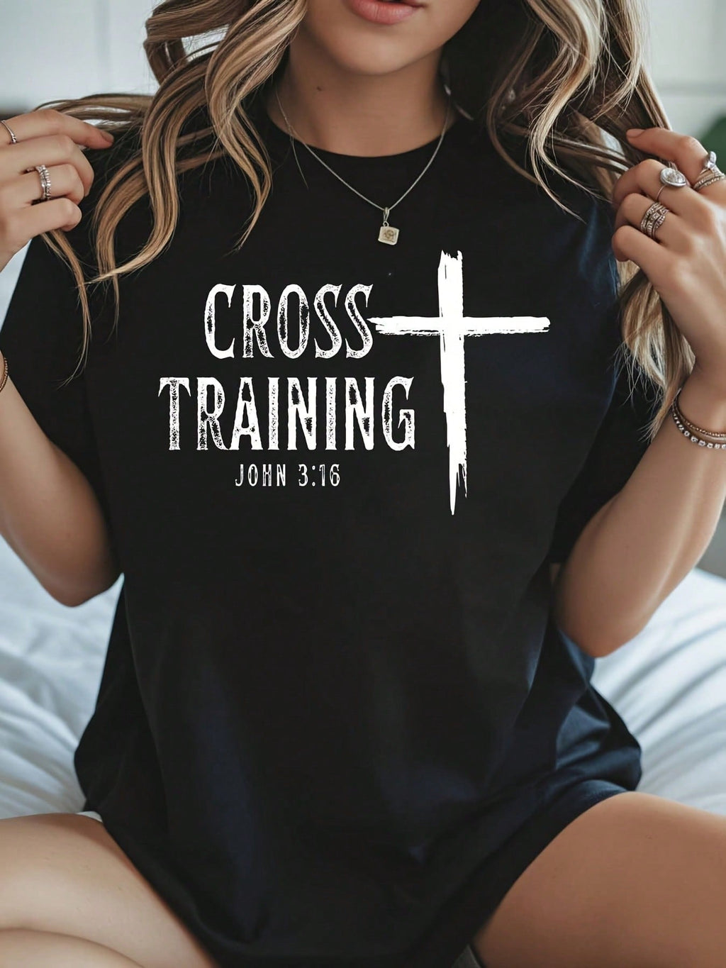 Christian Faith TShirt Cross Training John 3:16 Graphic product image 2