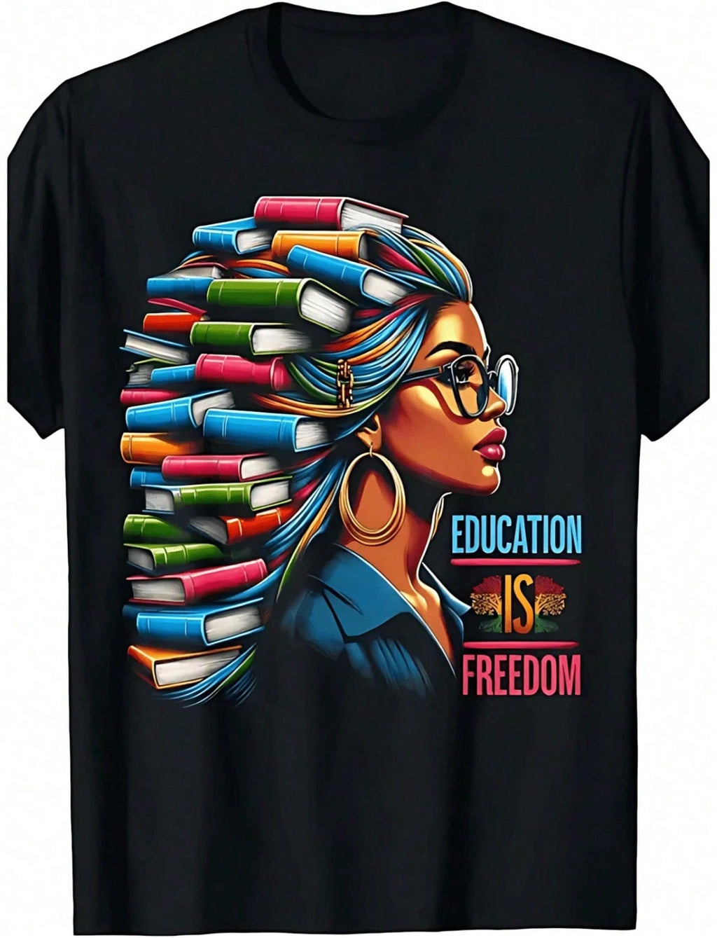 Motivational Education Themed Graphic T‑Shirt, Colorful product image 2
