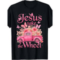 Vintage Jesus Take The Wheel Pink Floral Truck Butterfly product image 1