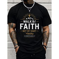 Men's Christian Faith Graphic T-Shirt, Walk By Not By Sight product image 1