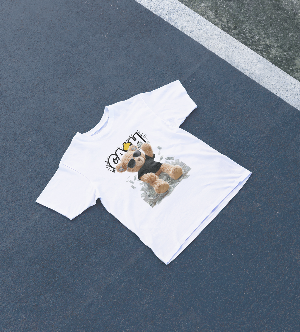 DIYANYONE Original "CASH KING" Teddy Bear Cotton Graphic product image 3