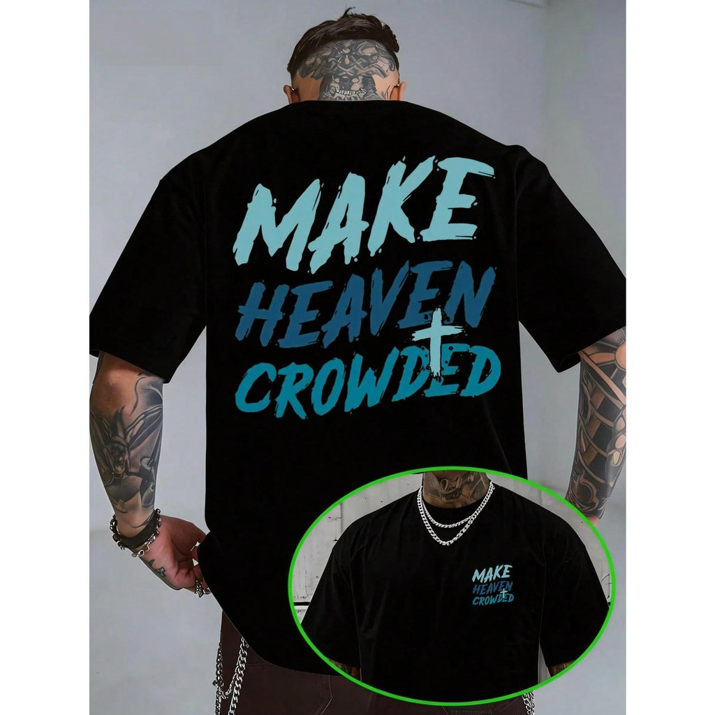 Men's Make Heaven Crowded Christian T Shirt,Casual product image 1