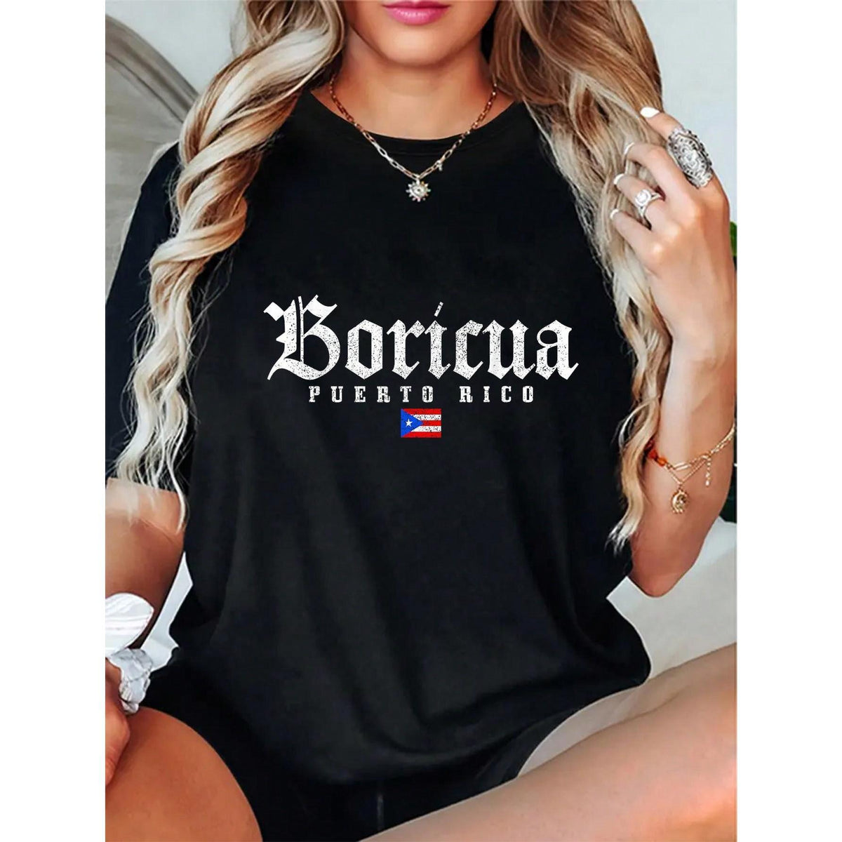 100% Cotton Puerto Rico Boricua Vintage Rican Flag Pride product image 1