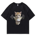 Funny Sam Sulek Cat Gym Meme T-Shirt, Oversized Fitness product image 1