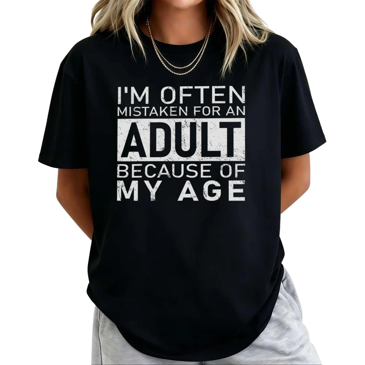 Men I'm Often Mistaken For An Adult Because Of My Age Fun T product image 1