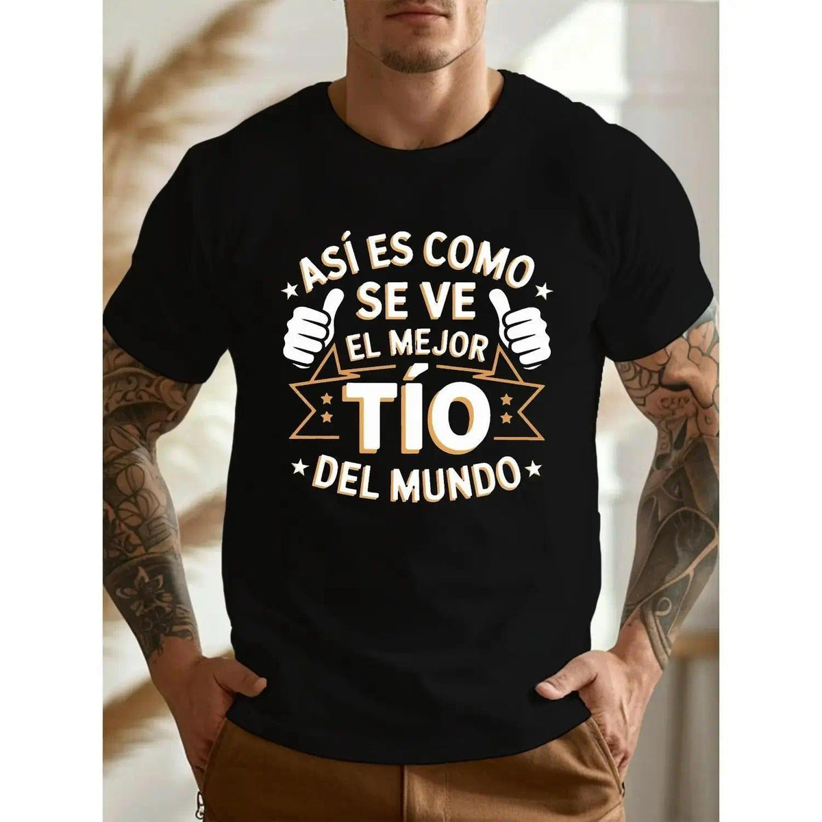 Men's "Best Uncle In The World" Spanish Text T-Shirt product image 1