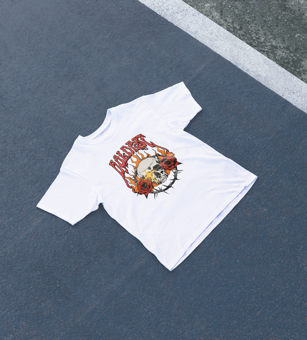 DIYANYONE Original Streetwear Tee: BOLDEST Skull and Flame product image 6