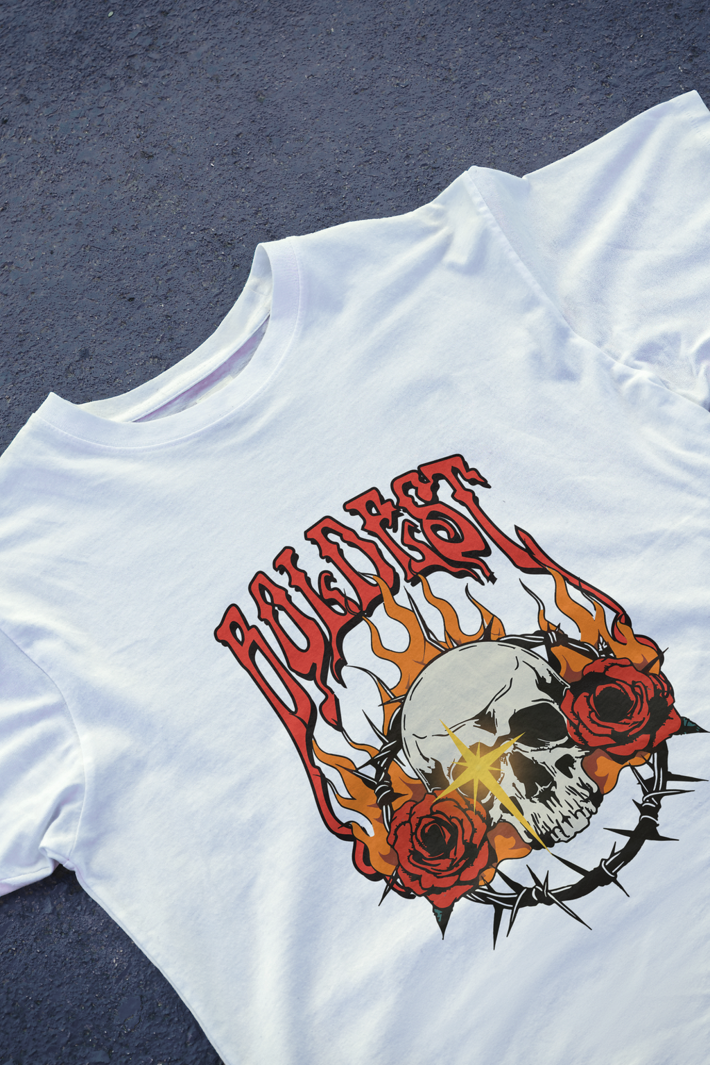 DIYANYONE Original Streetwear Tee: BOLDEST Skull and Flame product image 3