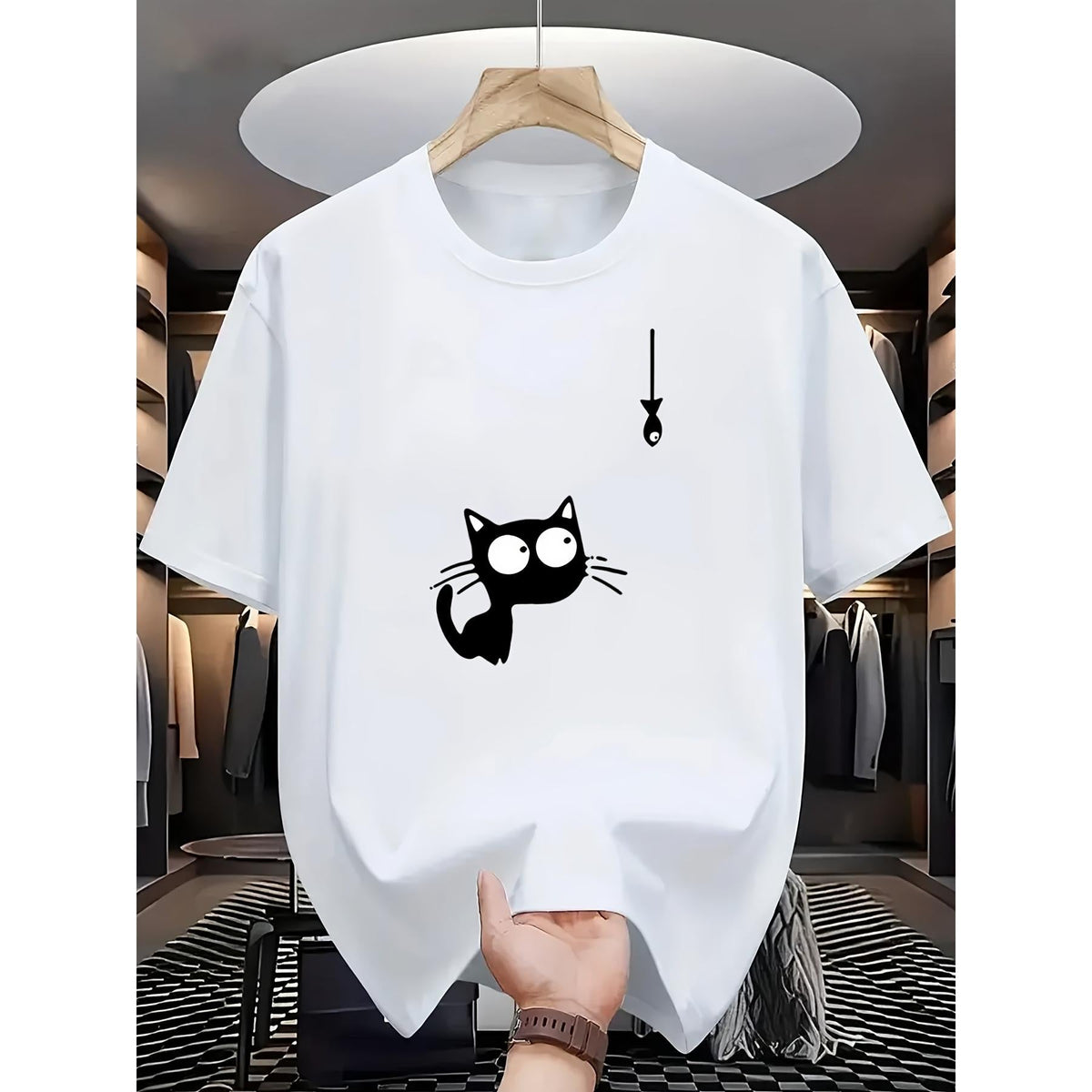 Men's Versatile Crew Neck Short Sleeve T-Shirt, Casual product image 1