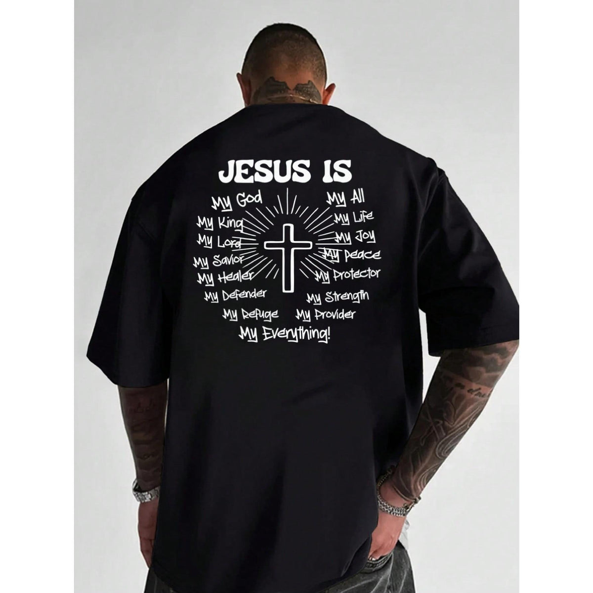 Men's Graphic T-Shirt Jesus Cross Faith Daily Wear 100% product image 2