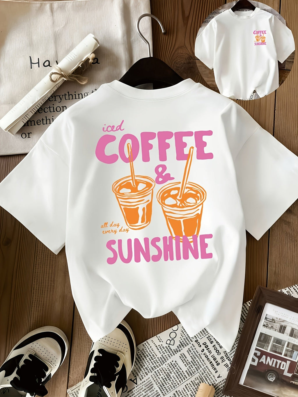 Women's Coffee & Sunshine Graphic T-Shirt 100%Cotton Summer product image 8