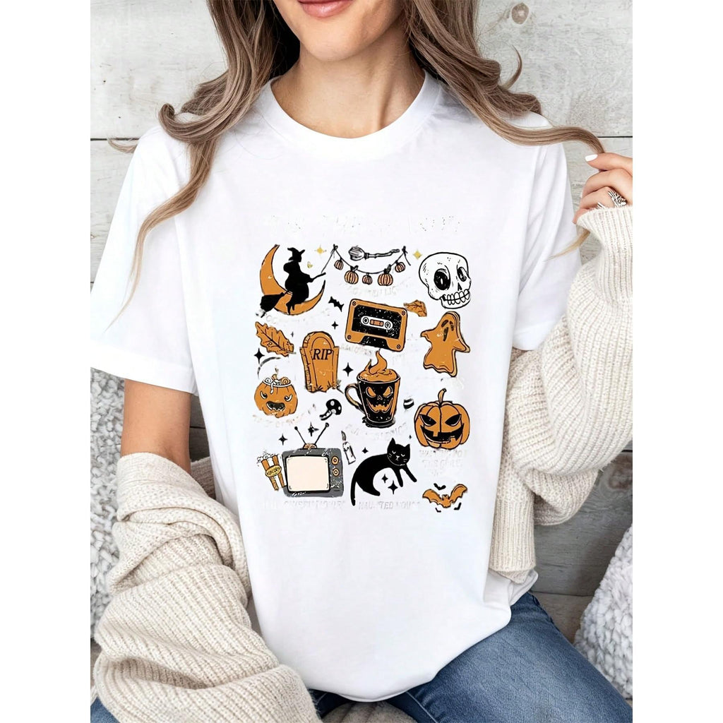 Women Casual Halloween Graphic Tee Tis The Season Witch product image 6