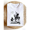 Picasso Don Quixote Art Tee – Vintage Cubist Sketch Graphic product image 1