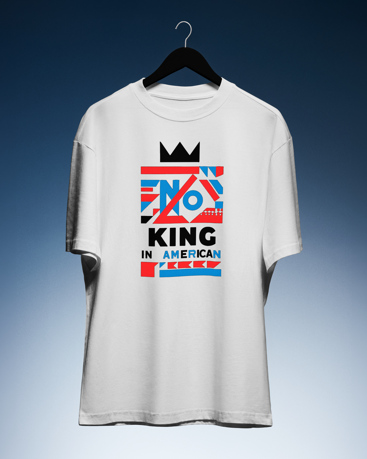 DIYANYONE Original Cotton Tee: NO KING IN AMERICAN product image 5