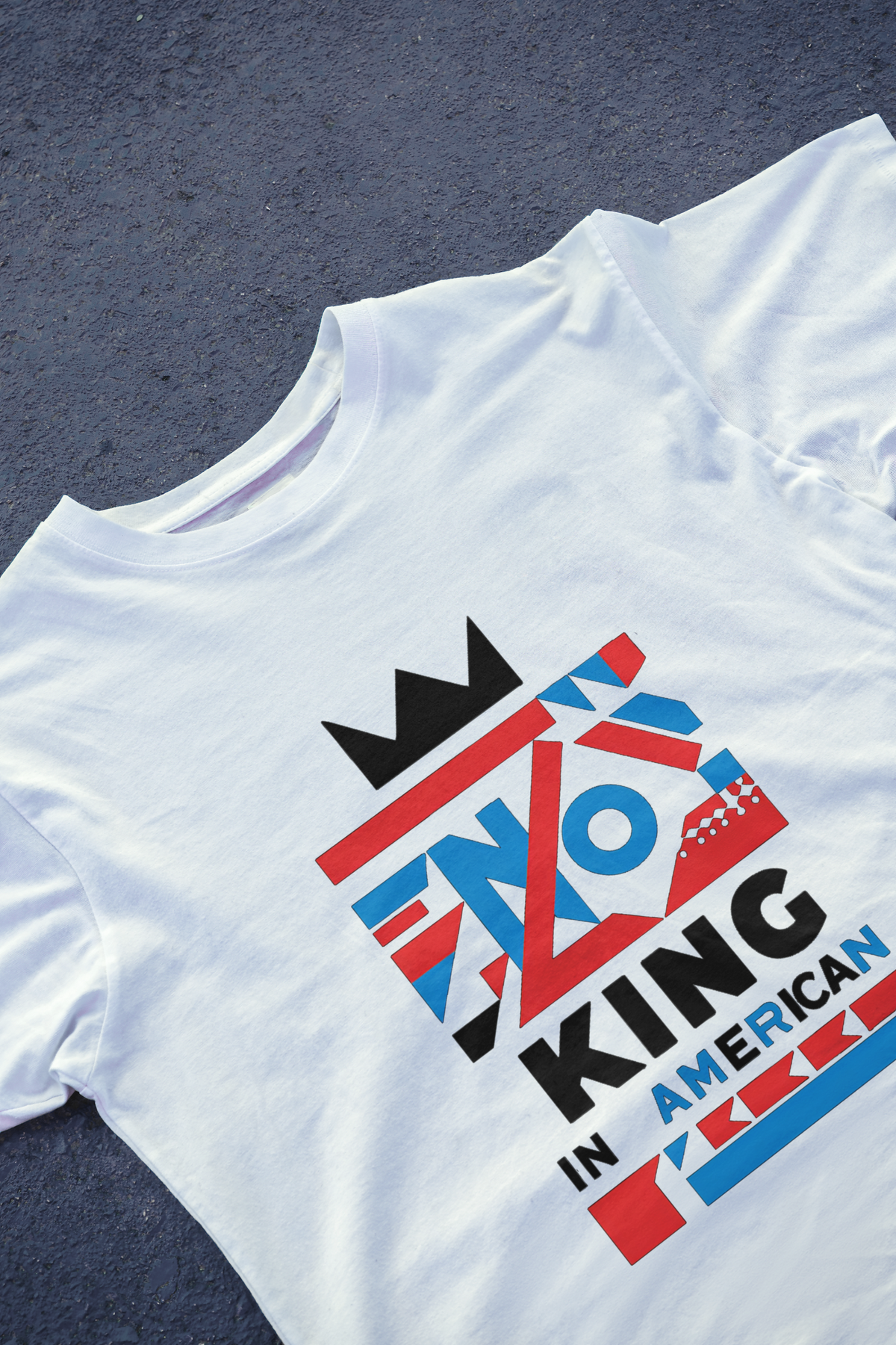 DIYANYONE Original Cotton Tee: NO KING IN AMERICAN product image 4