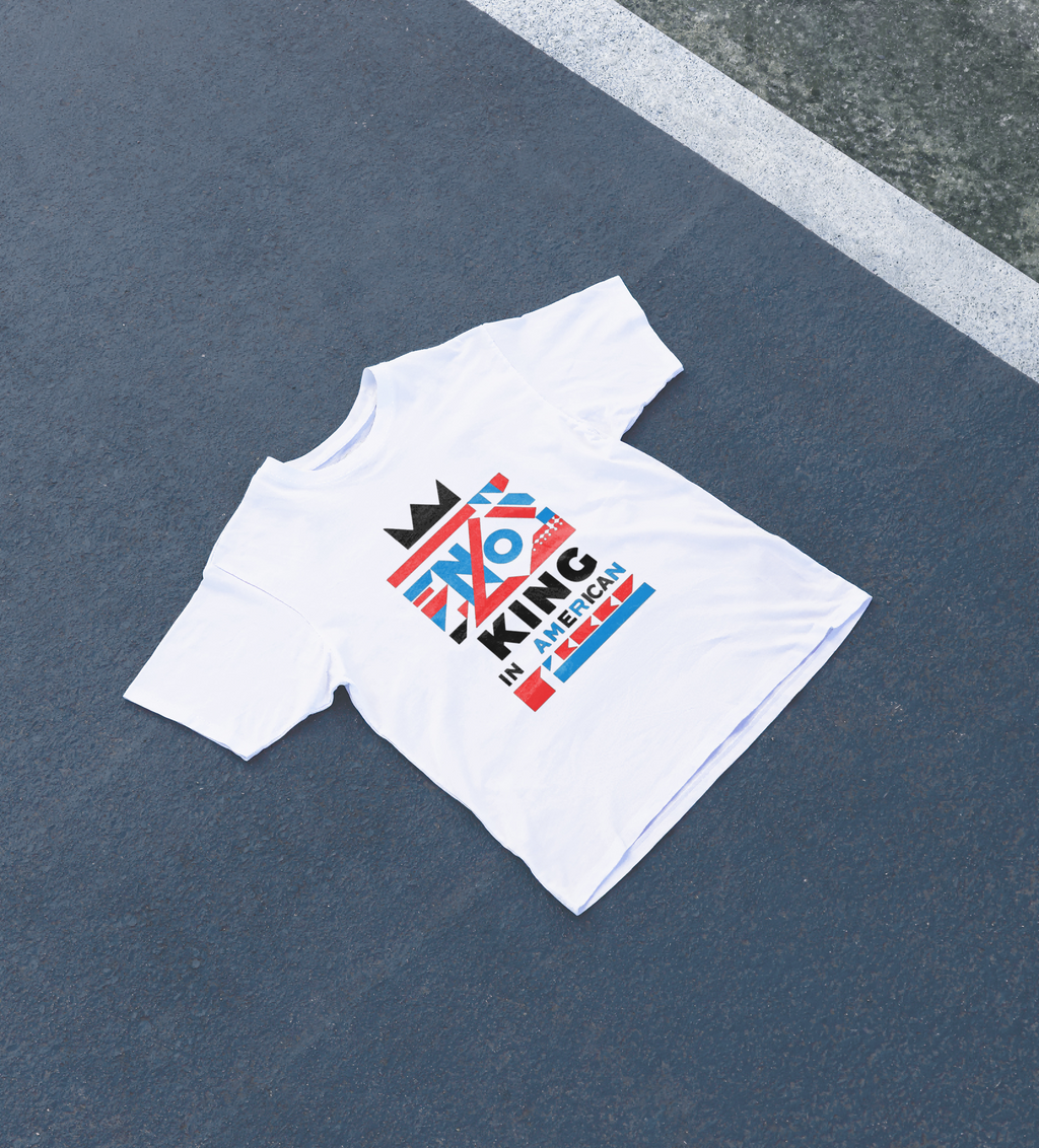 DIYANYONE Original Cotton Tee: NO KING IN AMERICAN product image 3