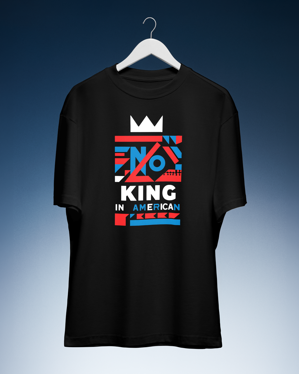 DIYANYONE Original Cotton Tee: NO KING IN AMERICAN product image 2