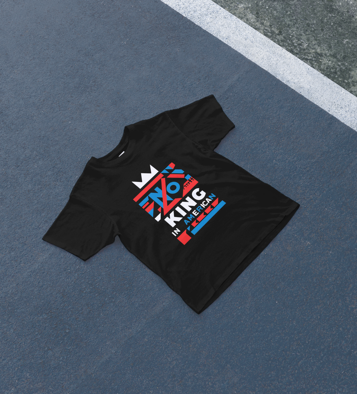 DIYANYONE Original Cotton Tee: NO KING IN AMERICAN product image 1